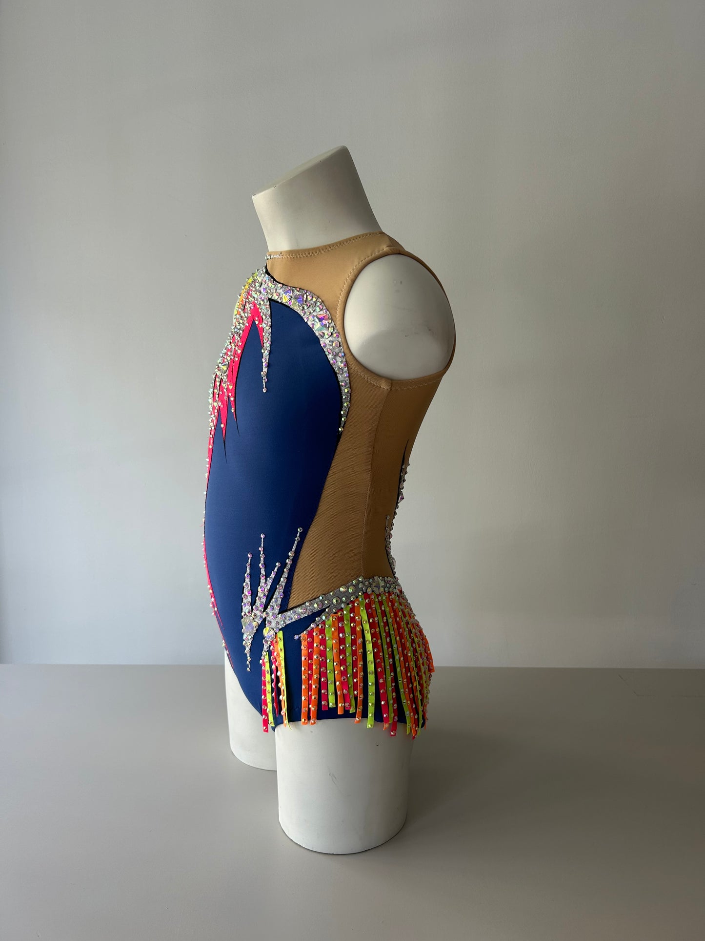 Maillot azul, amarillo y rosa ~ Talla 10