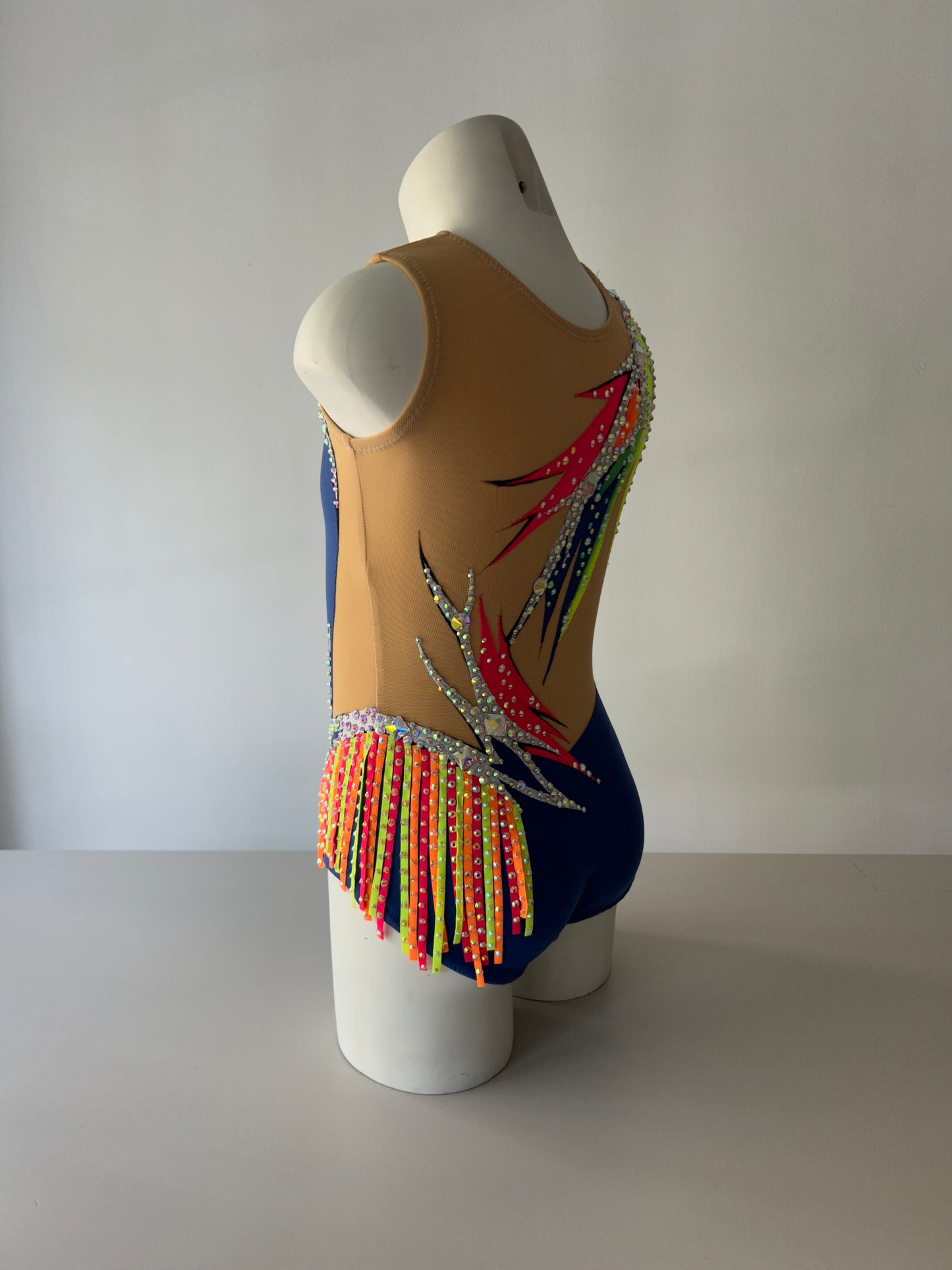 Maillot azul, amarillo y rosa ~ Talla 10