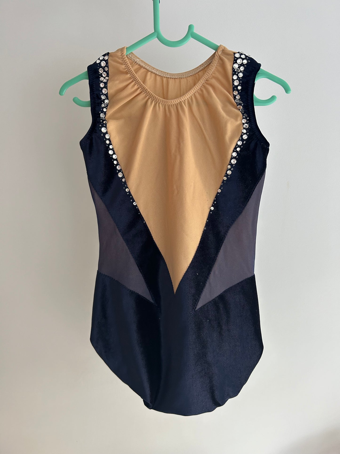 Maillot azul oscuro terciopelo ~ Talla 14