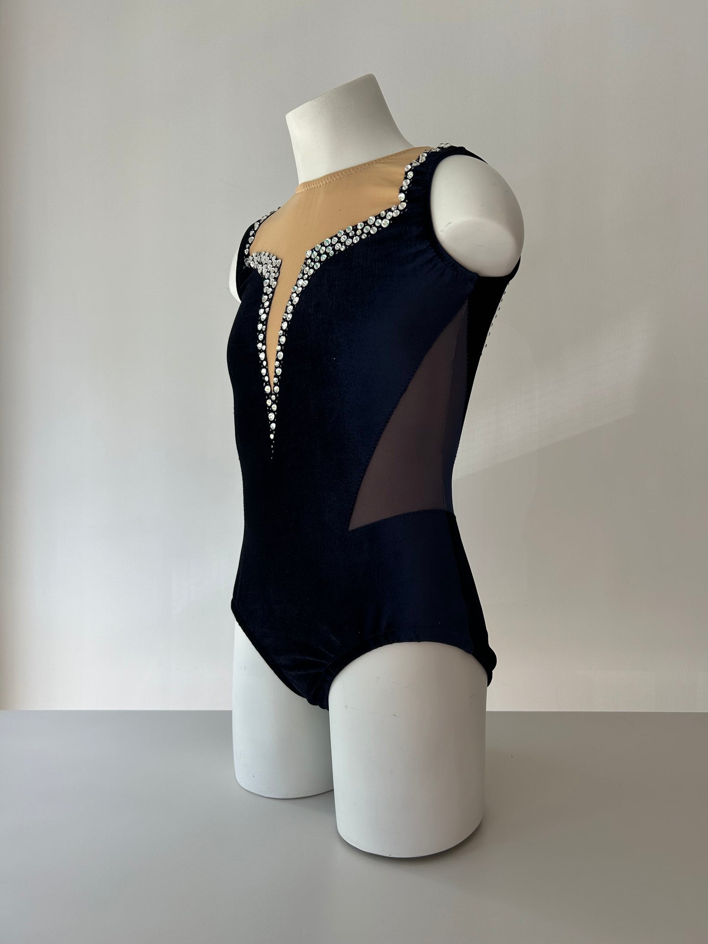 Maillot azul oscuro terciopelo ~ Talla 14
