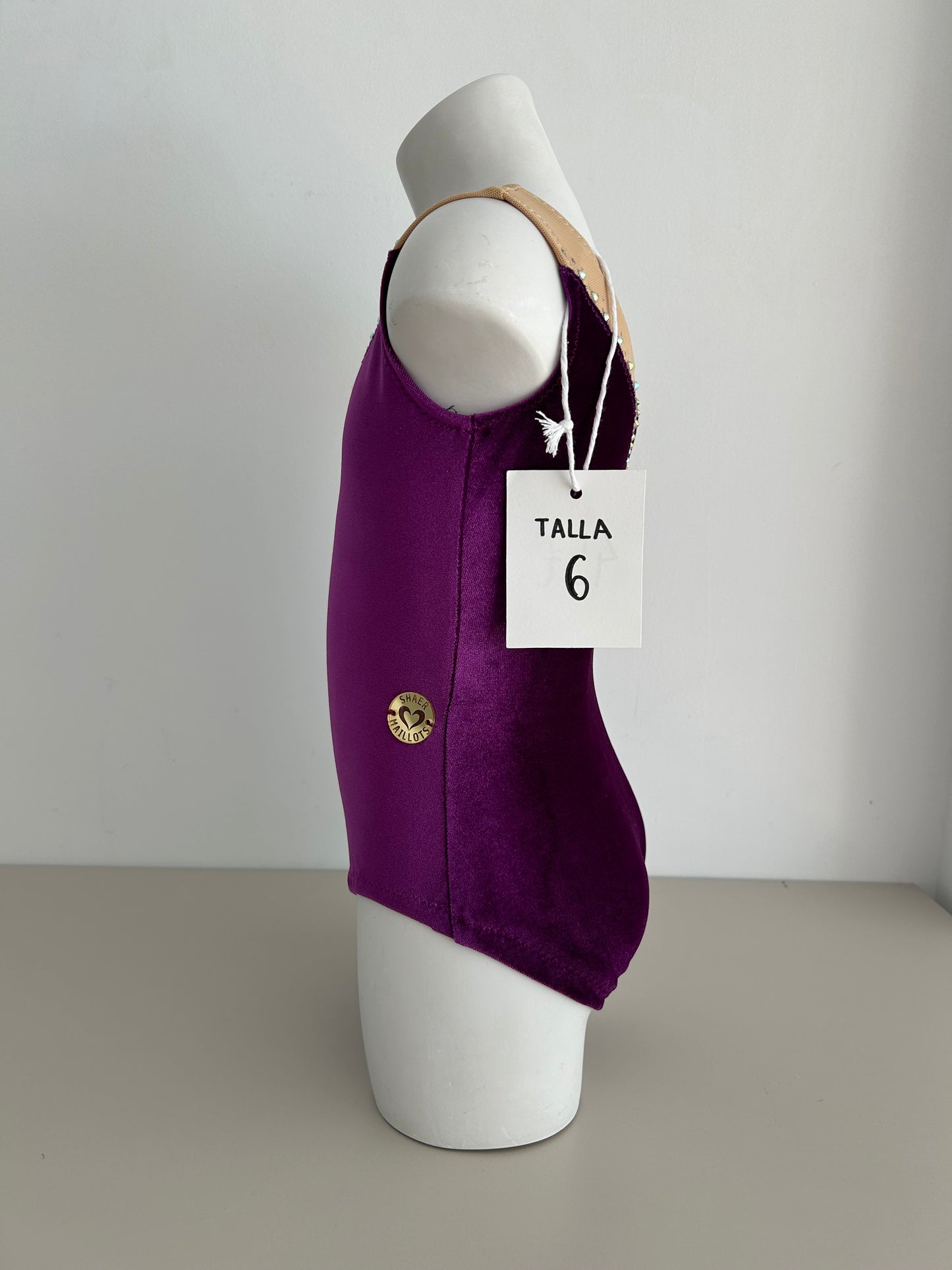 Maillot morado de terciopelo ~ Talla 6