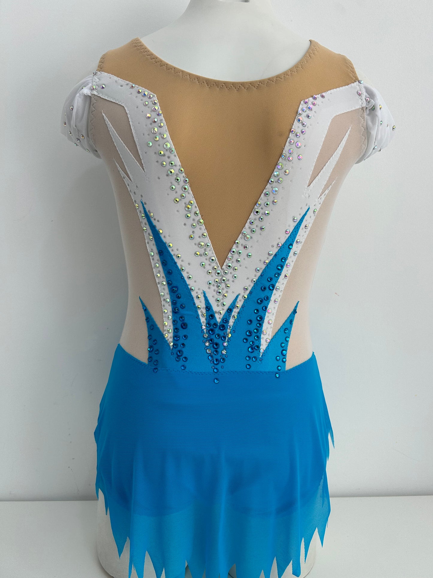 Maillot blanco y azul ~ talla 14