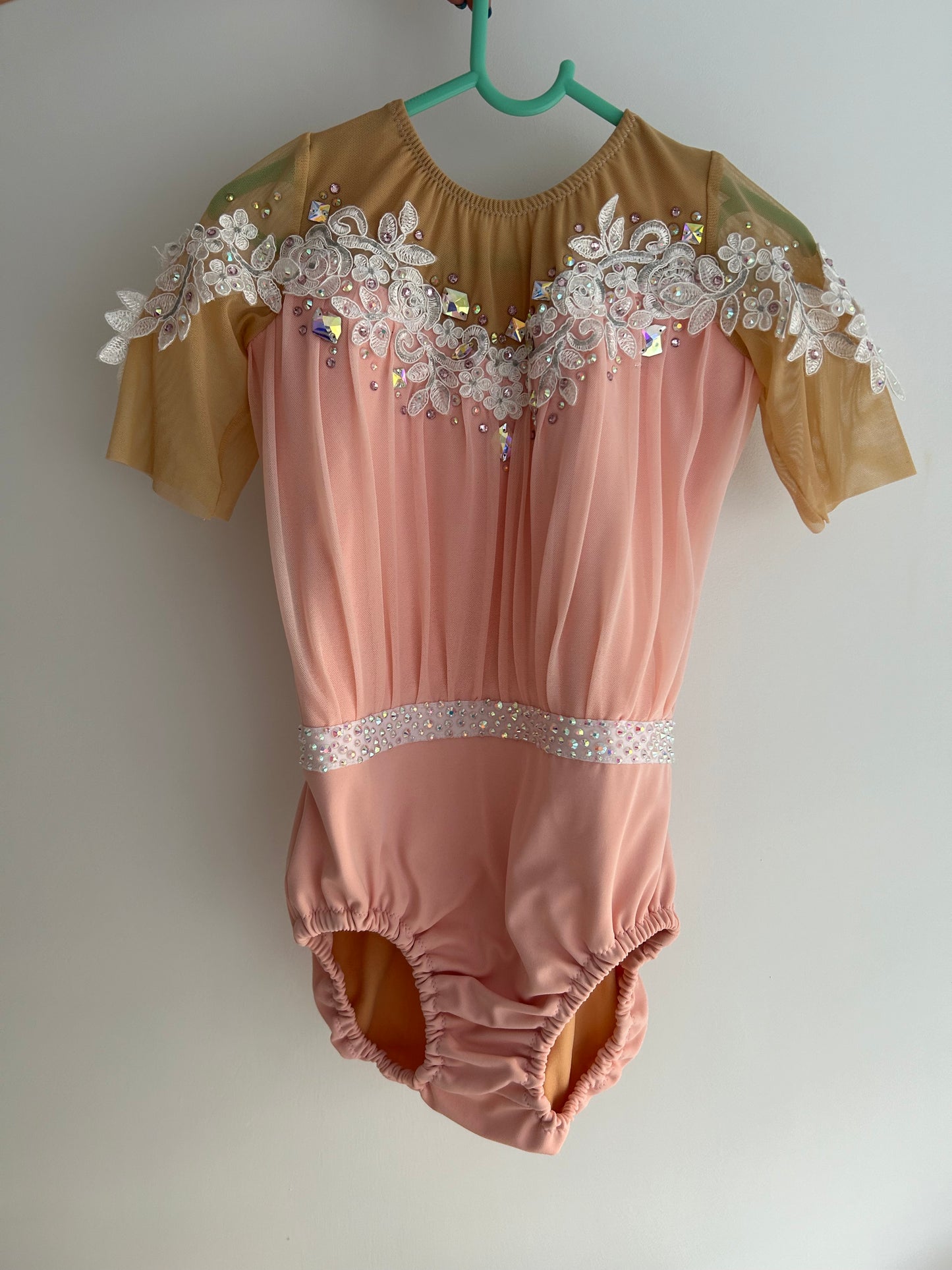 Maillot rosa fruncido ~ Talla 16