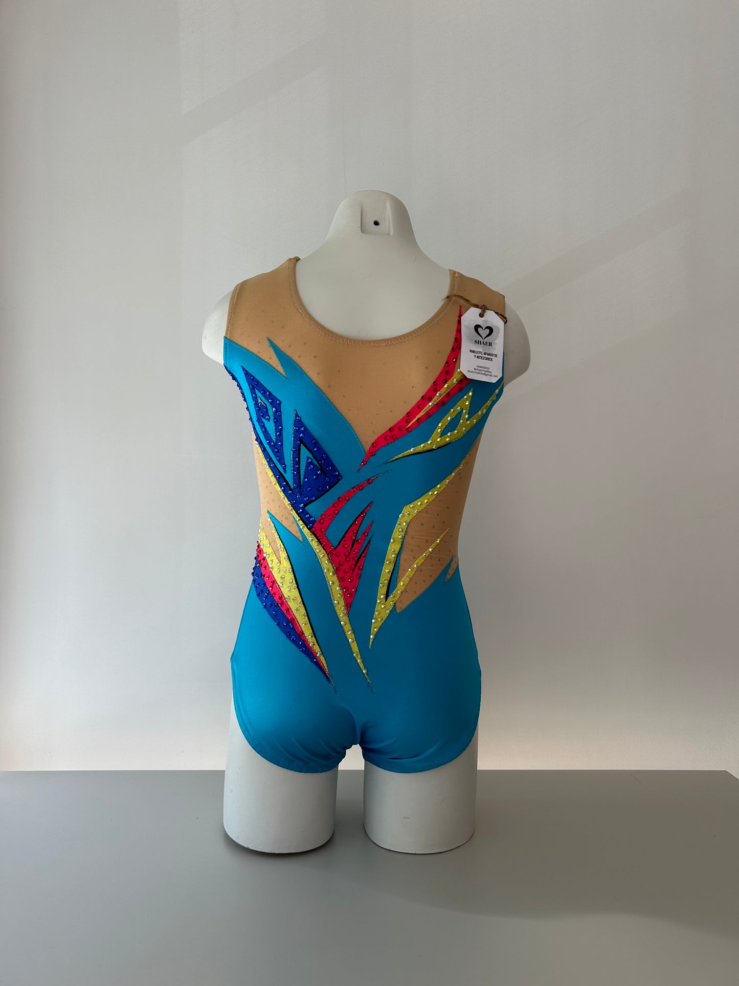 Maillot azul y colores ~ Talla 12