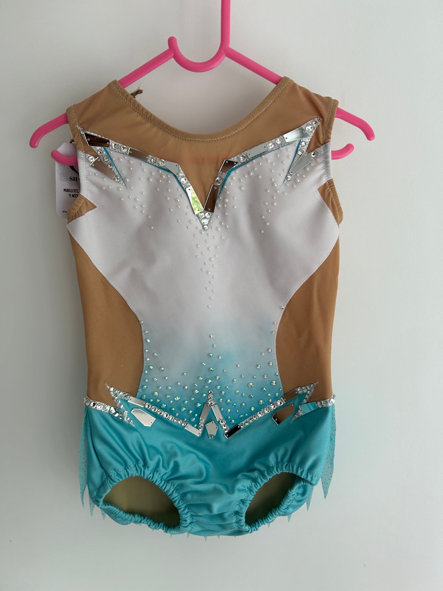 Maillot blanco y azul ~ Talla 10