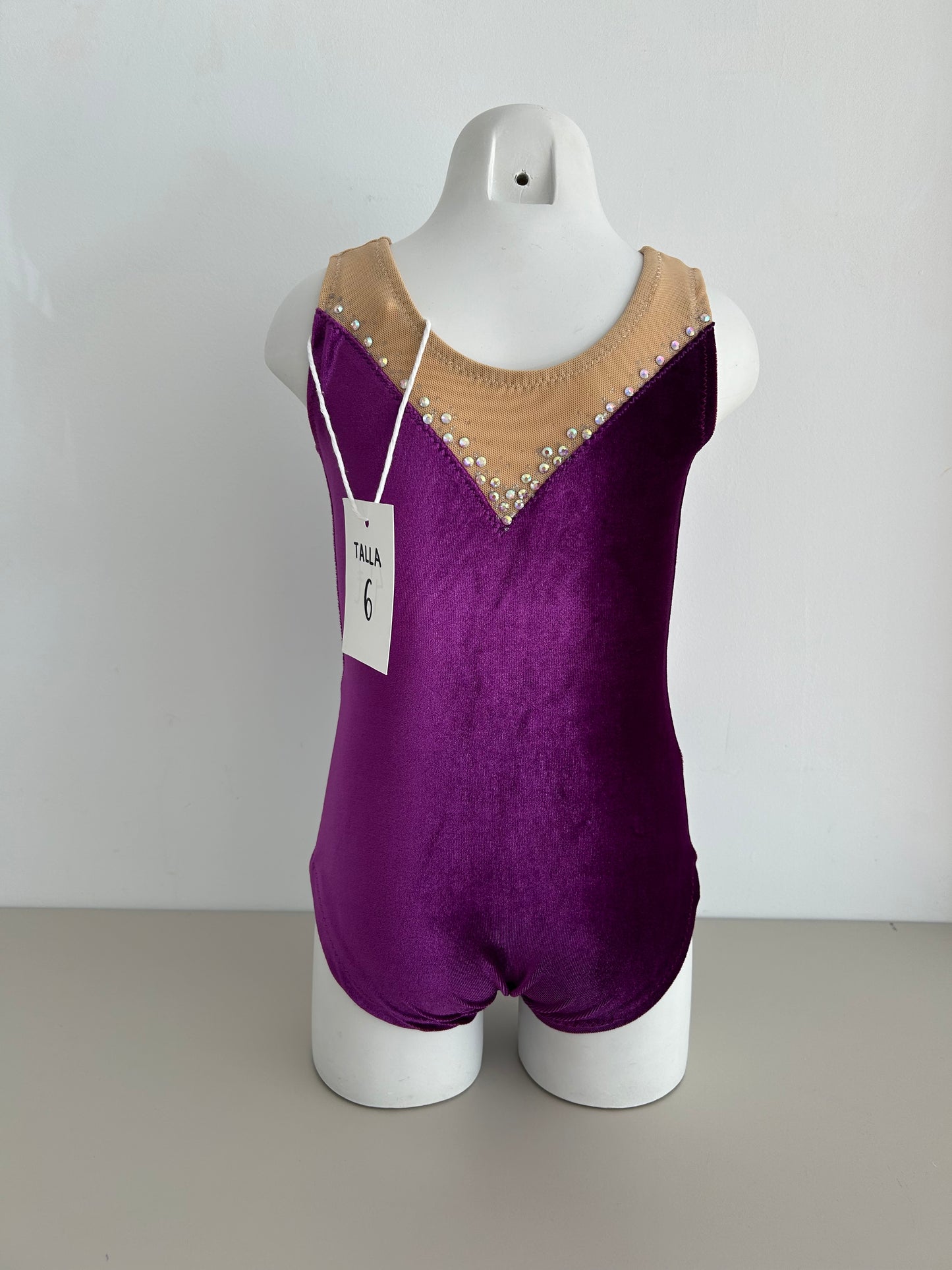 Maillot morado de terciopelo ~ Talla 6