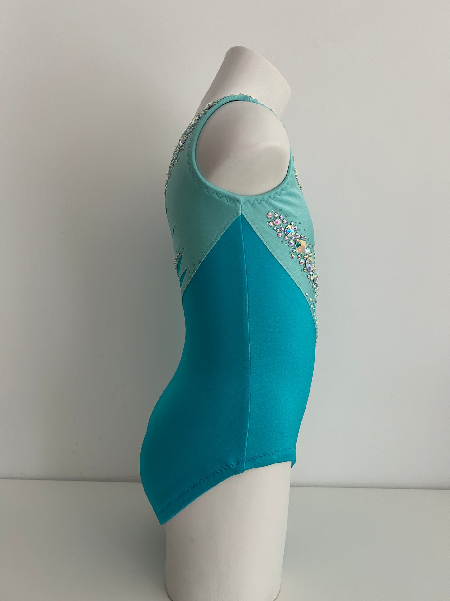 Maillot turquesa y azul ~talla 10