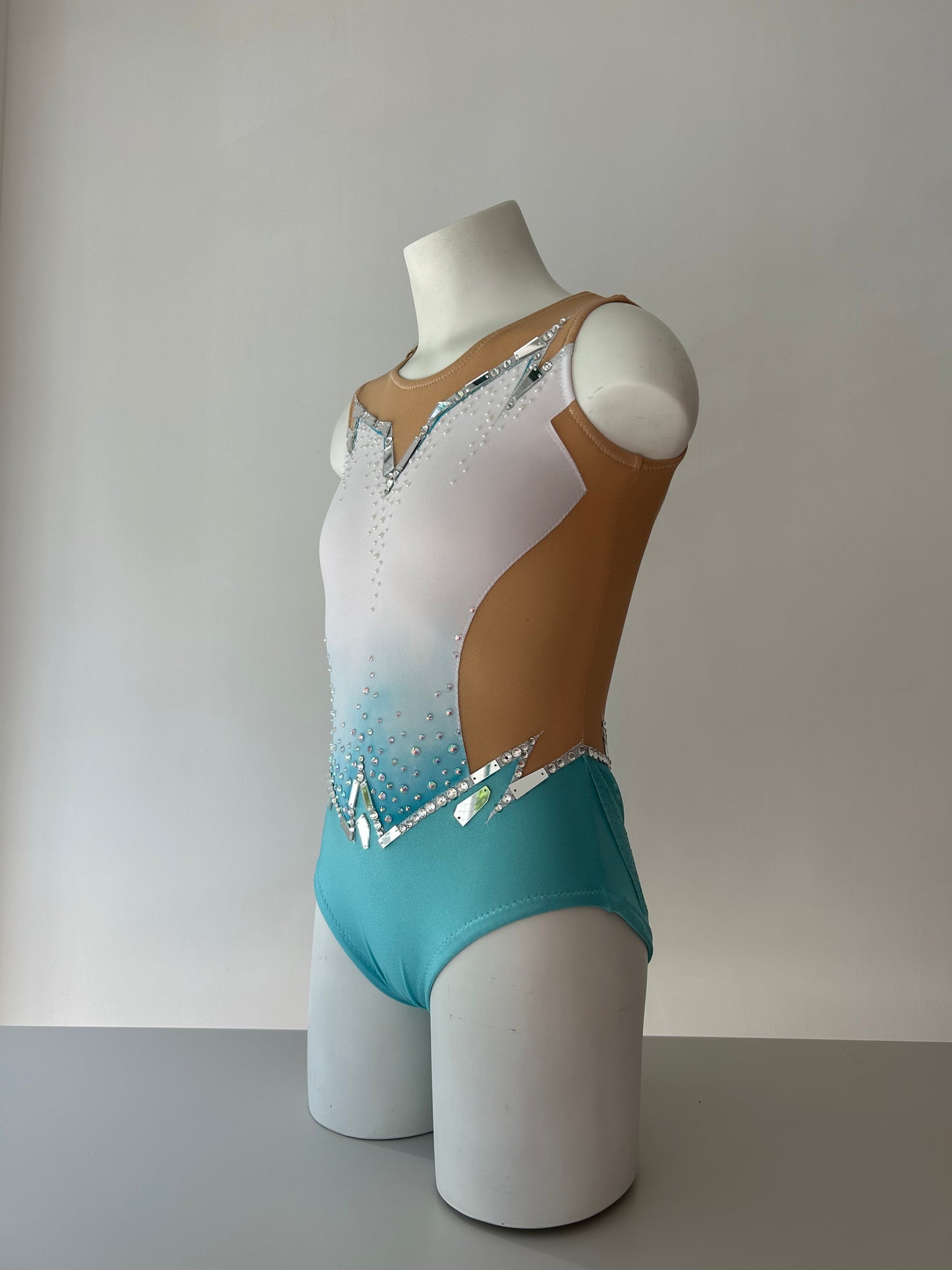 Maillot blanco y azul ~ Talla 10