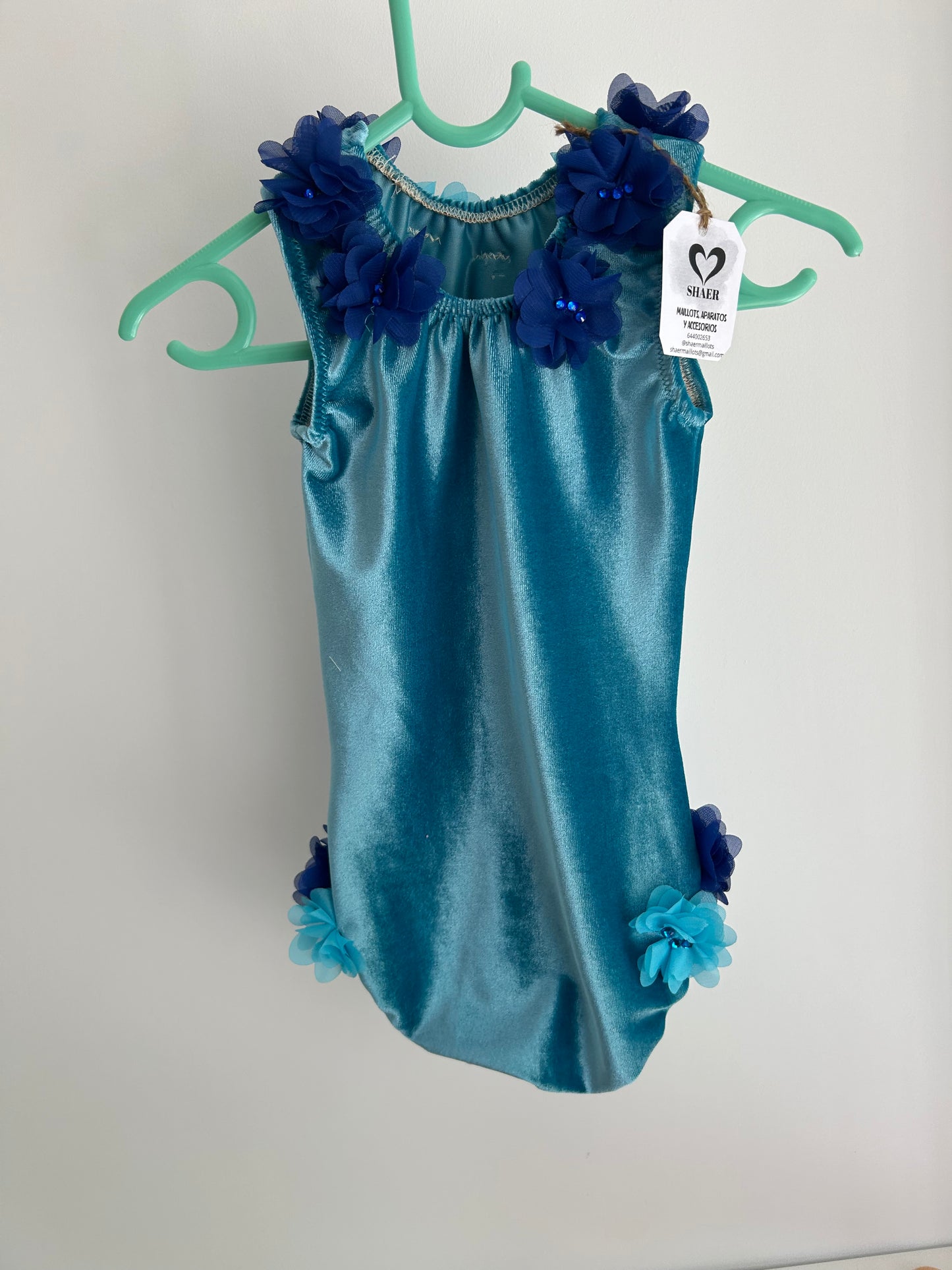 Maillot terciopelo azul ~ Talla 6