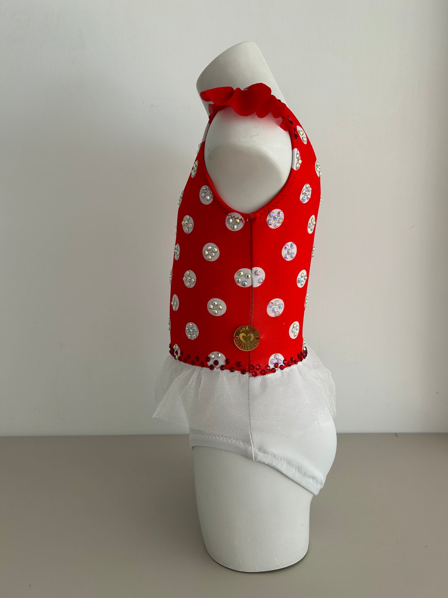 Maillot lunares rojo y blanco ~ Talla 6