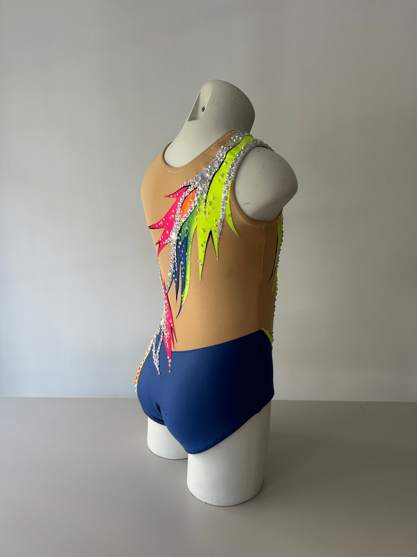 Maillot azul, amarillo y rosa ~ Talla 10