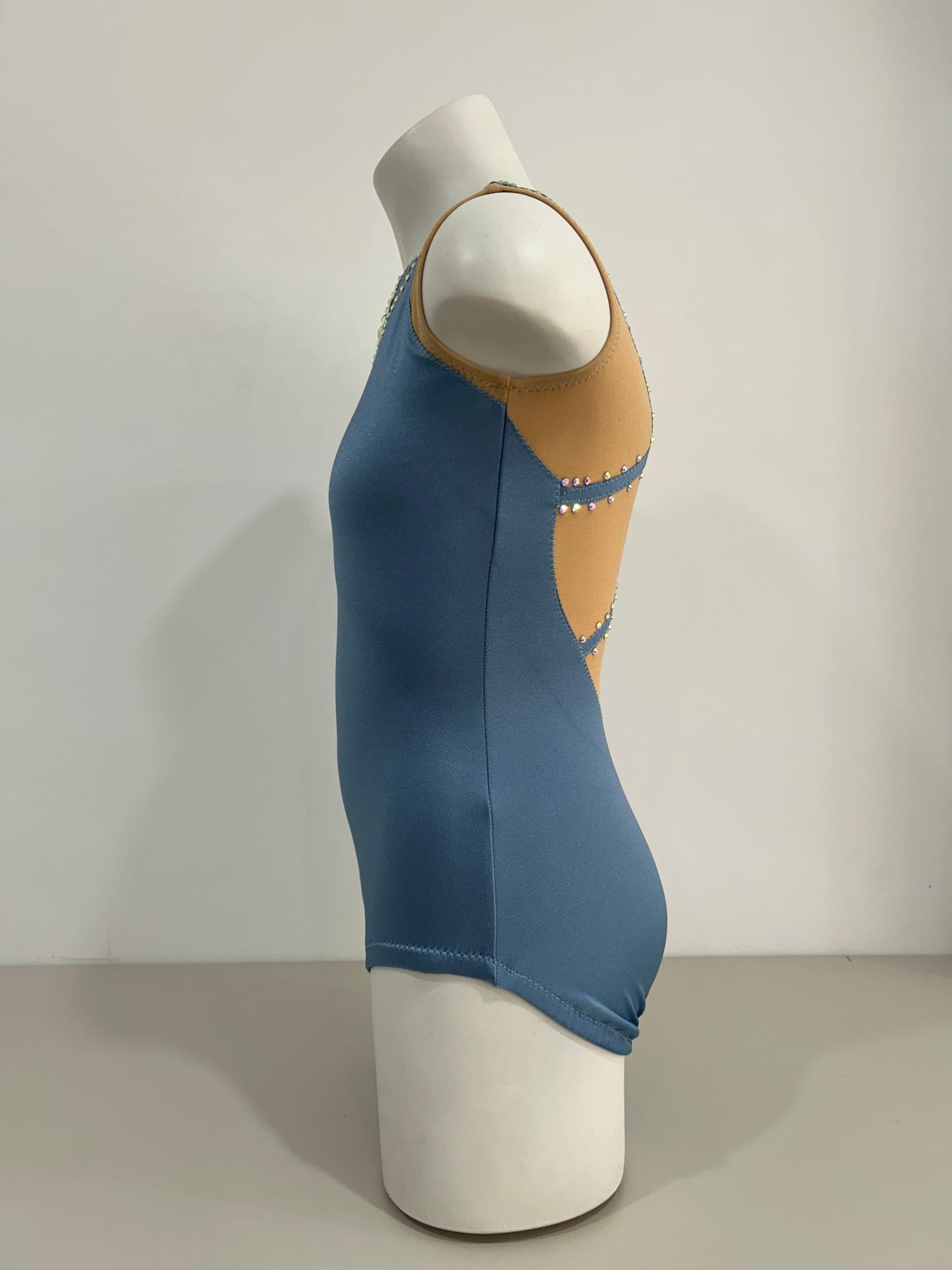 maillot competicion gimnasia ritmica en madrid y online malla mallas mayot mayots maiot maiots mallots en venta comprar online shaer azul grisaceo gris