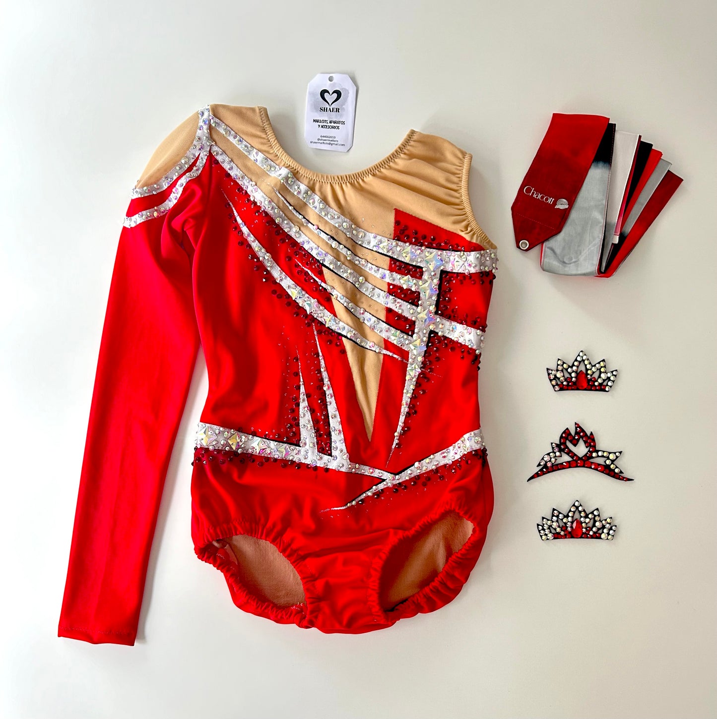Maillot rojo y plata ~ Talla 14