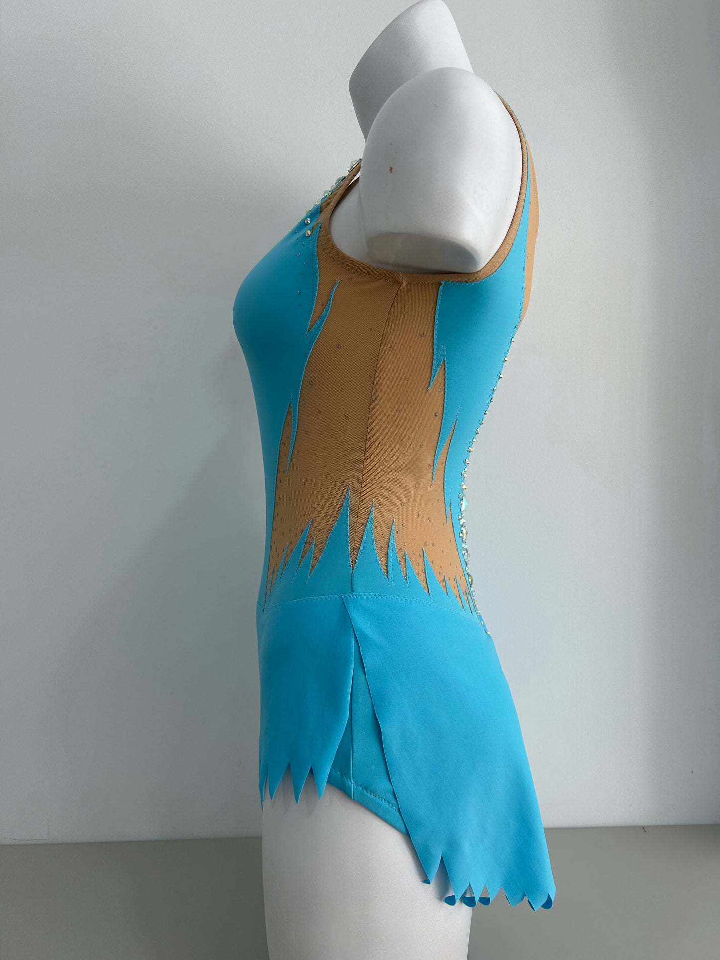 maillot gimnasia ritmica competicion en venta madrid malla mallot maoit mayots gimnasta azul con falda shaer tienda de gimnasia ritmica y maillots a medida en madrid españa envios