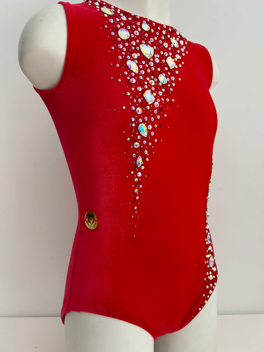 Maillot rojo de terciopelo ~ talla 12