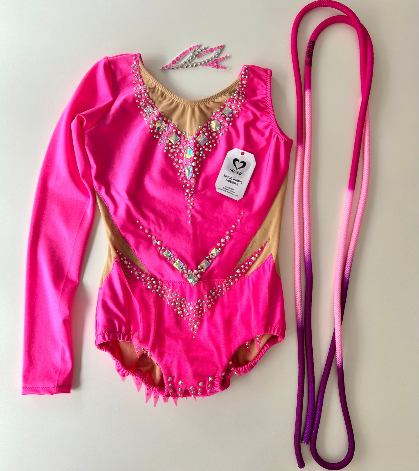 Maillot rosa flúor ~ Talla 14