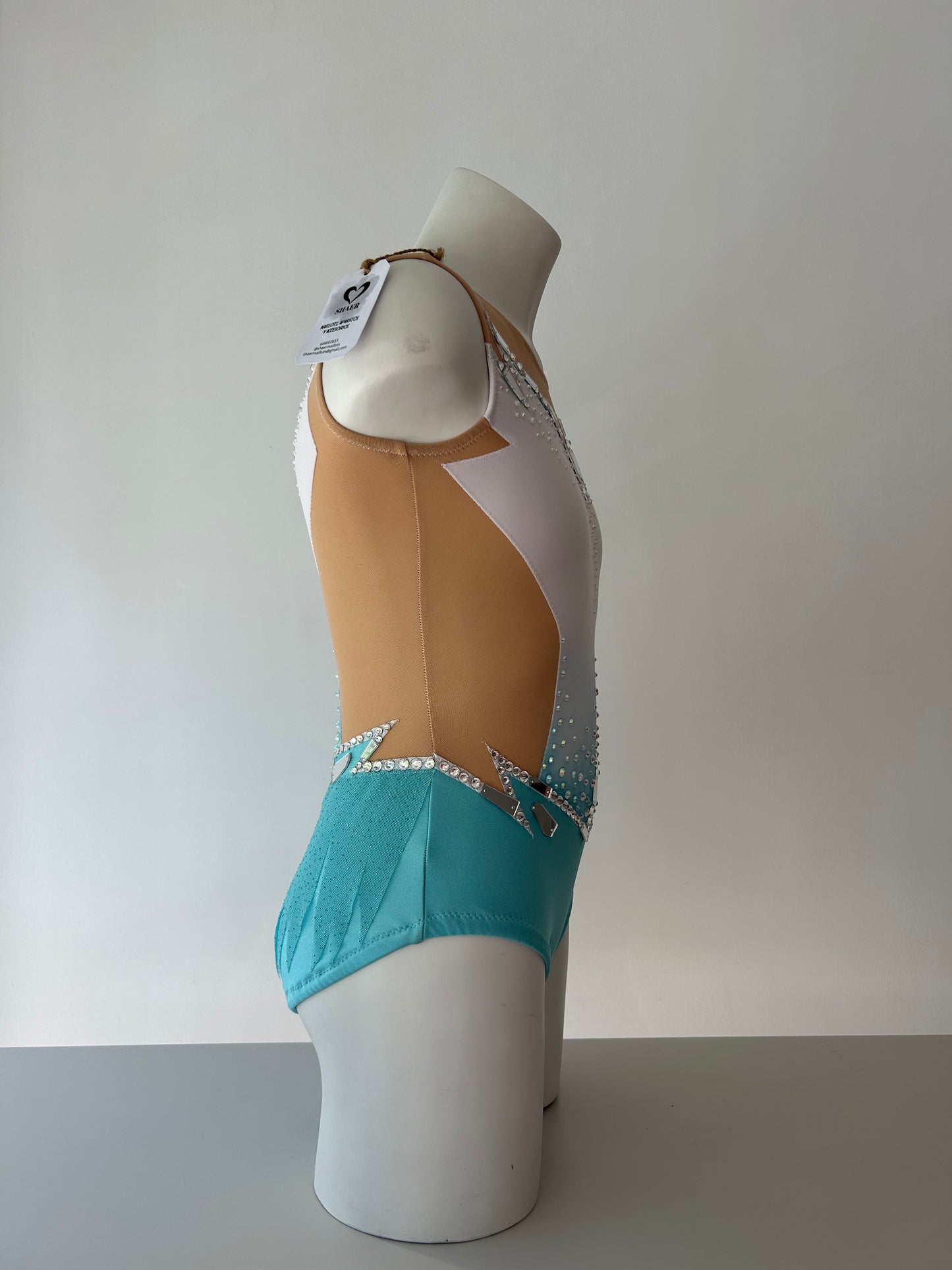 Maillot blanco y azul ~ Talla 10