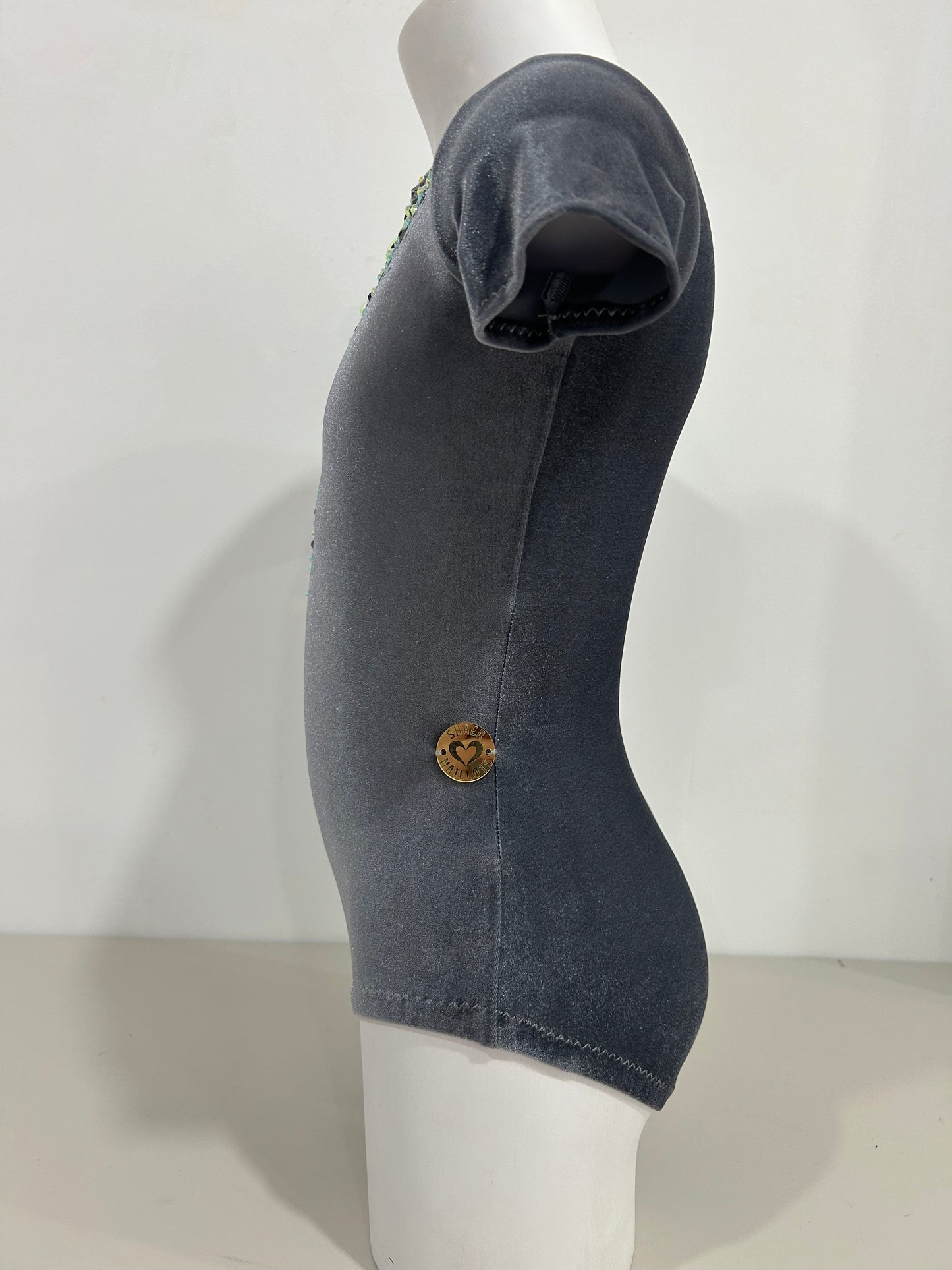 Maillot de terciopelo gris ~ Talla 8