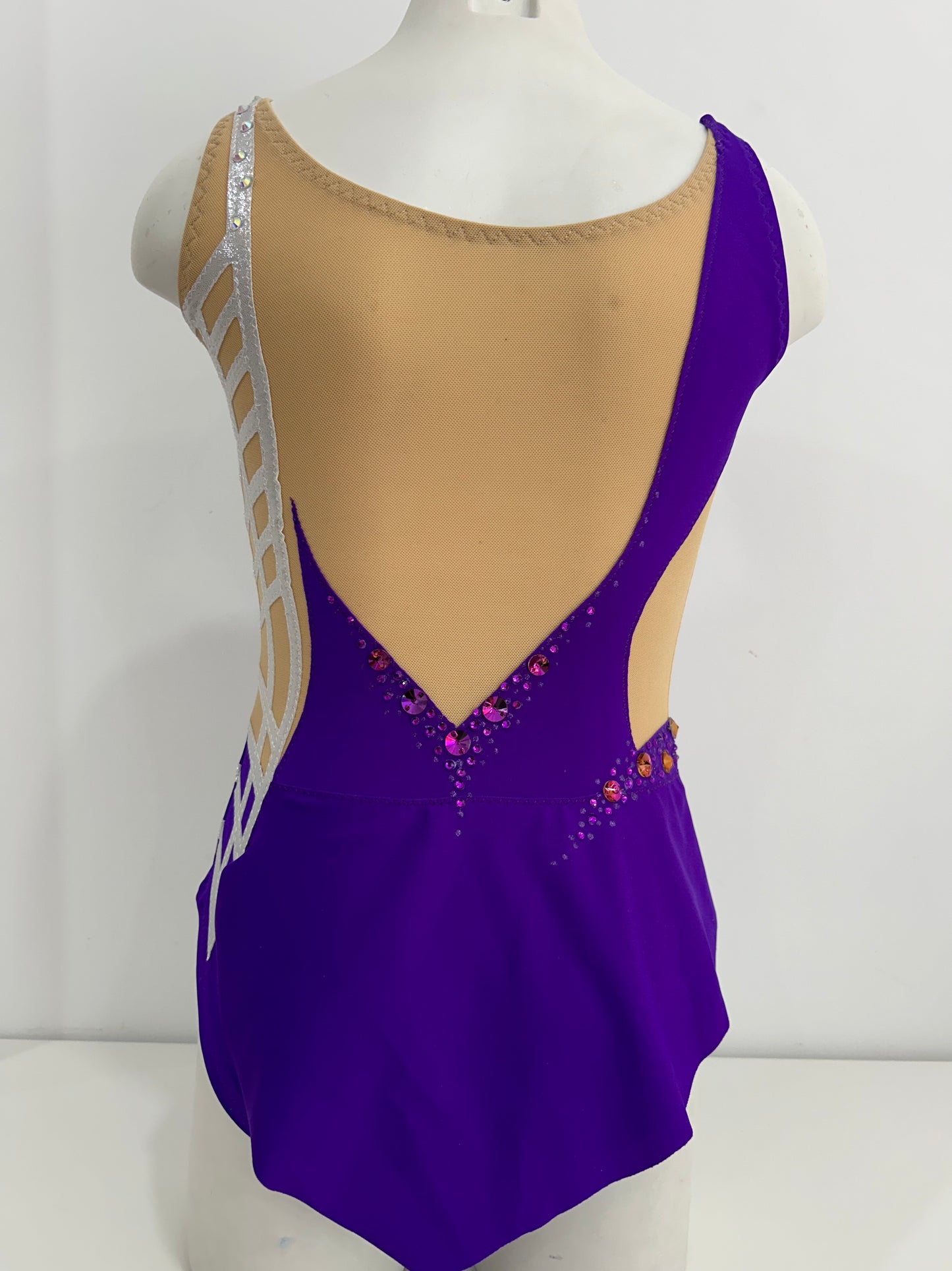 Maillot morado y plata ~ talla 12