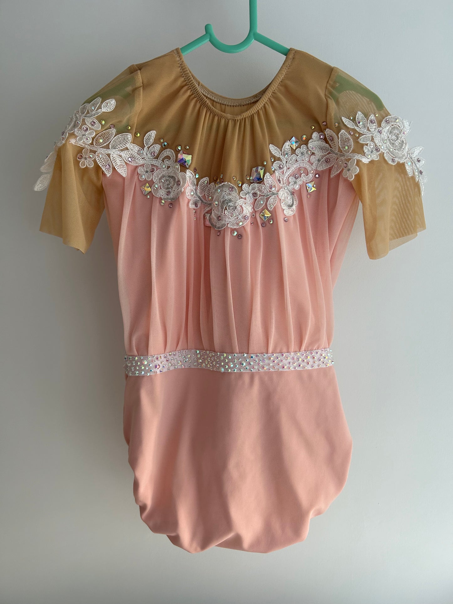 Maillot rosa fruncido ~ Talla 16