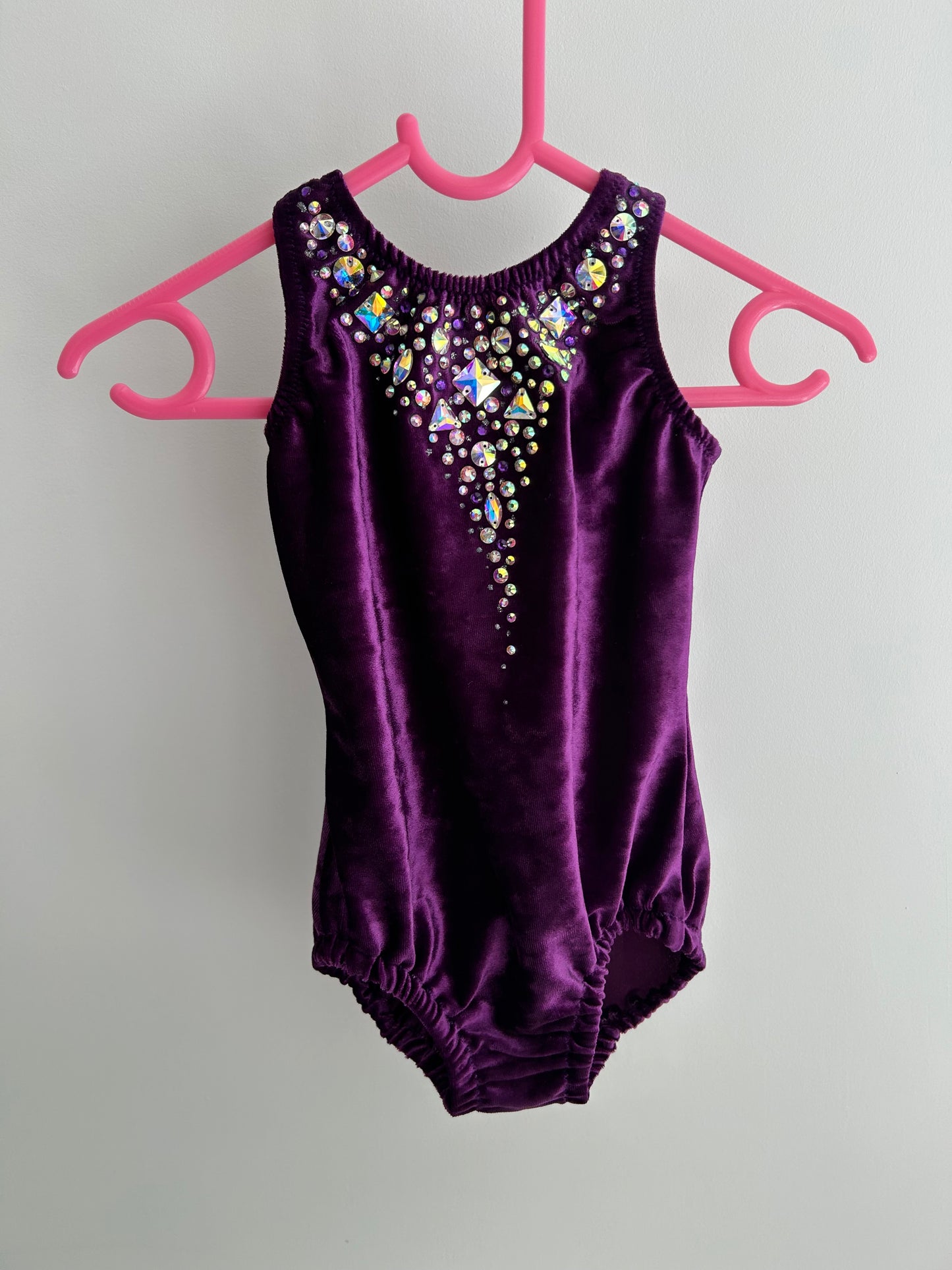 Maillot morado de terciopelo ~ Talla 4