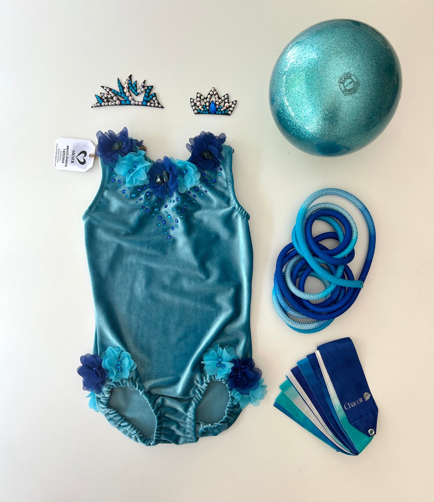 Maillot terciopelo azul ~ Talla 6