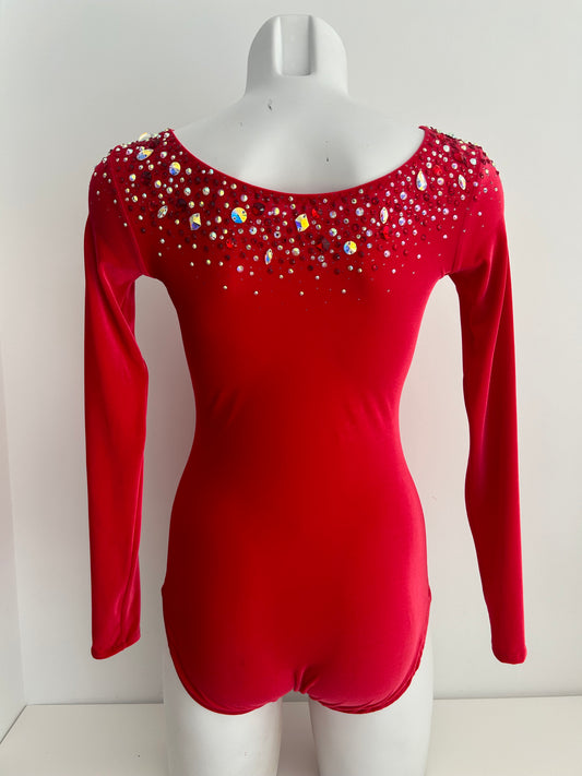 Maillot rojo de terciopelo ~ talla S