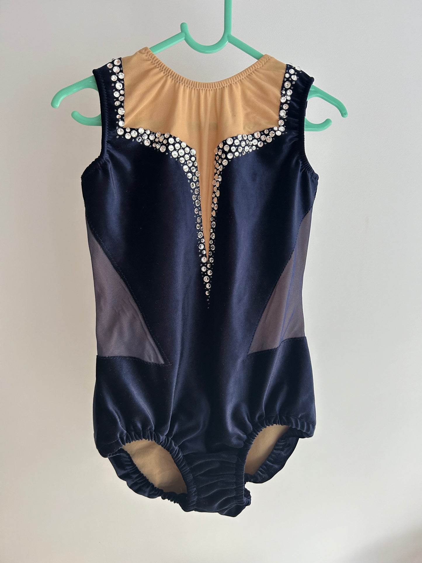 Maillot azul oscuro terciopelo ~ Talla 14