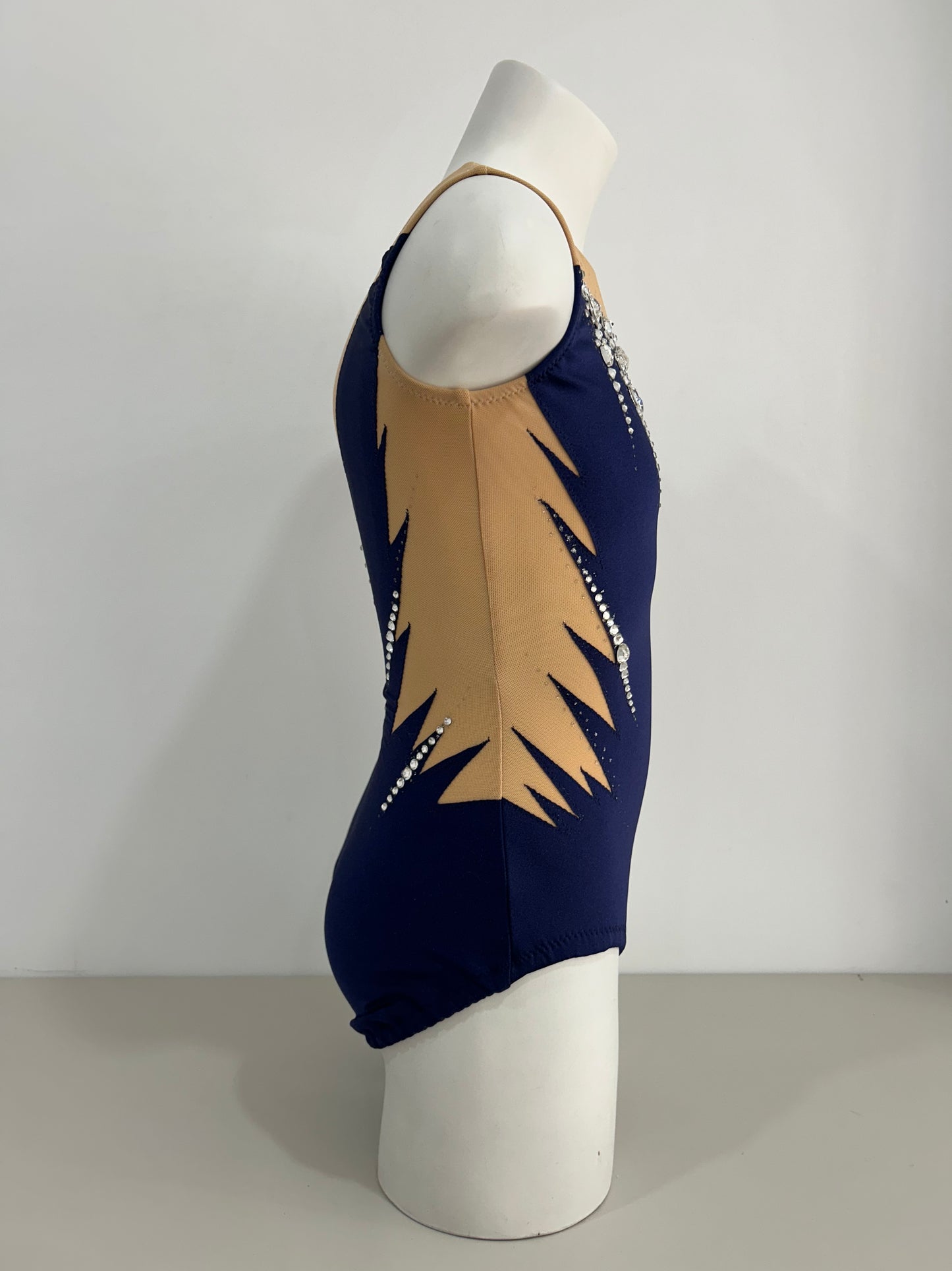 maillot competicion gimnasia ritmica en madrid y online malla mallas mayot mayots maiot maiots mallots en venta comprar online shaer azul oscuro marino intenso