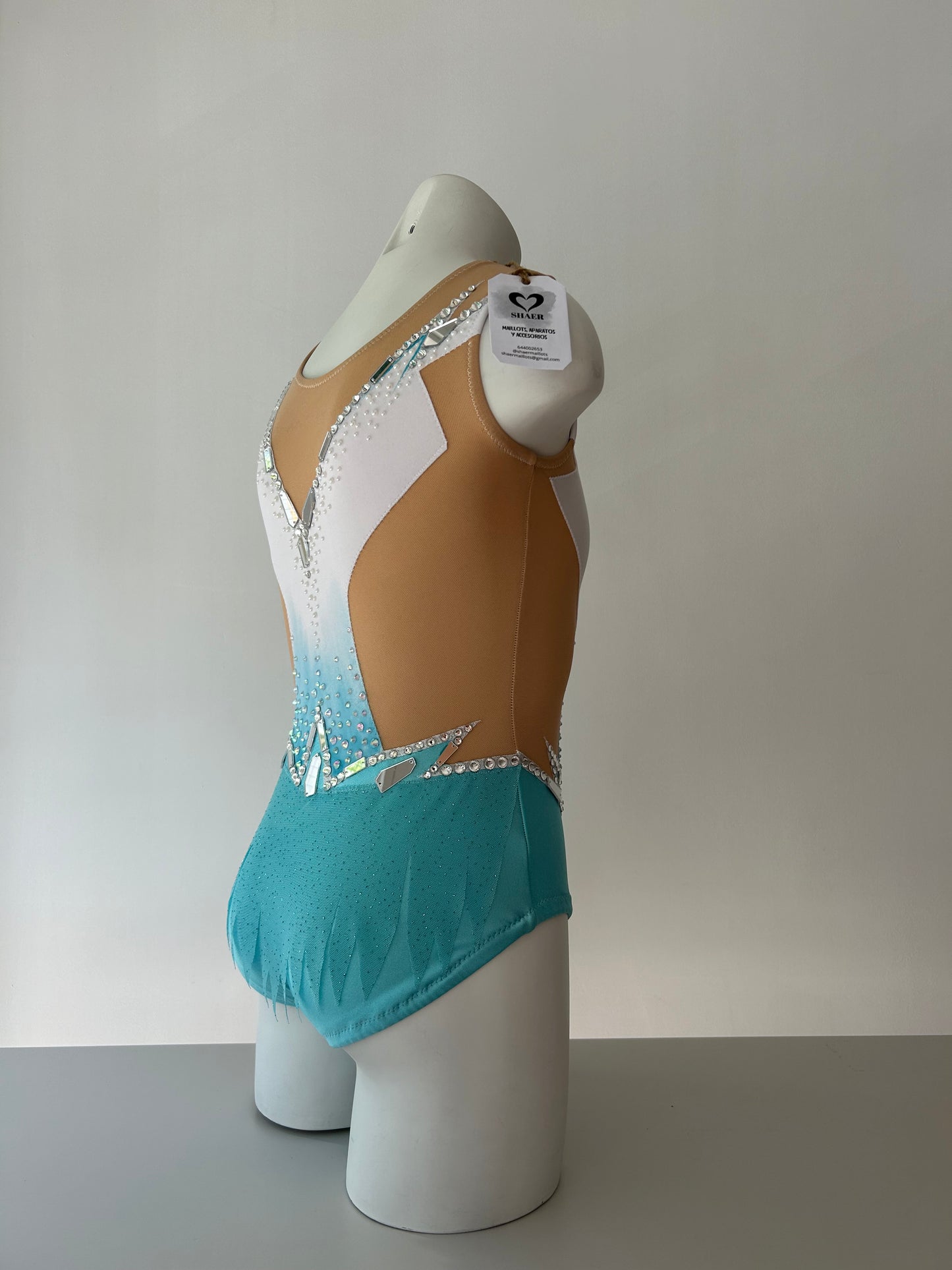 Maillot blanco y azul ~ Talla 10