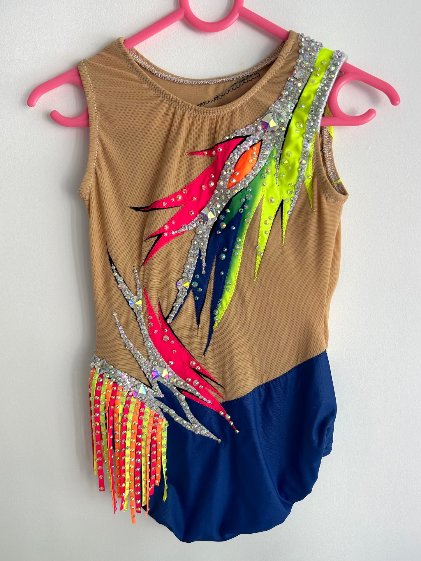 Maillot azul, amarillo y rosa ~ Talla 10