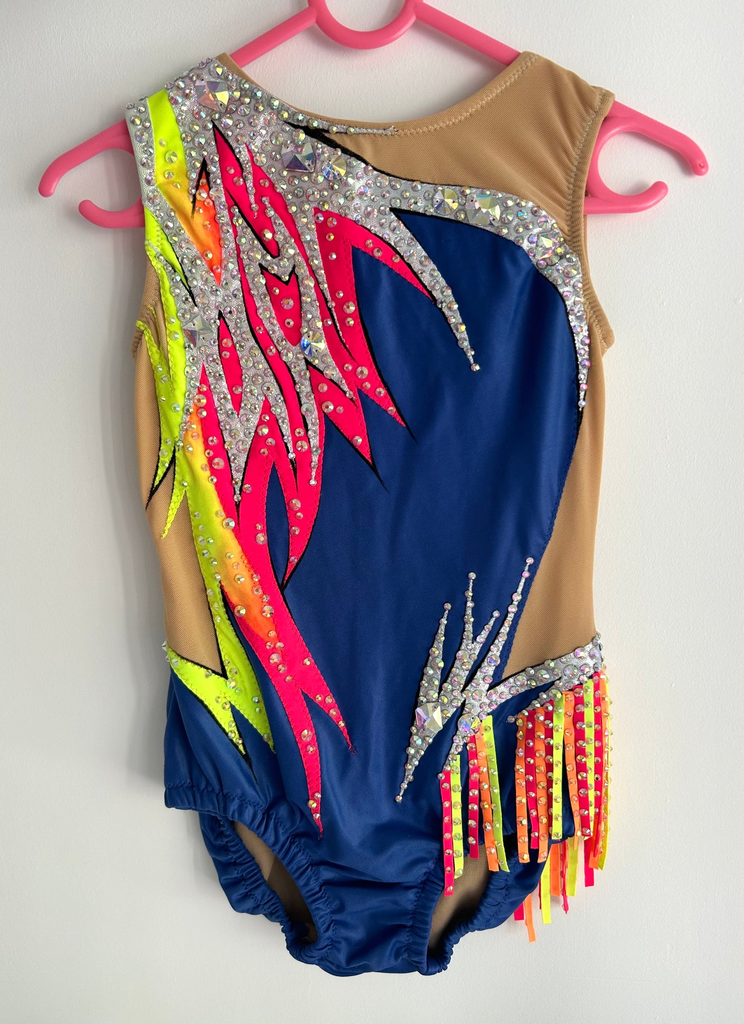 Maillot azul, amarillo y rosa ~ Talla 10