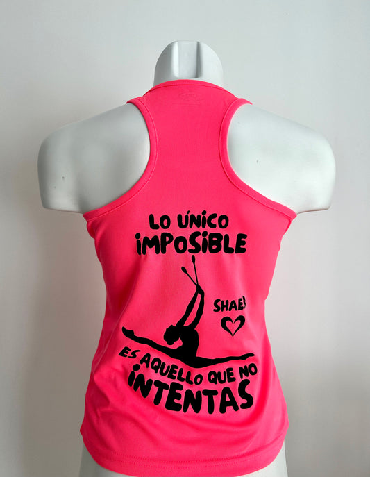 Camiseta gimnasta espalda nadadora