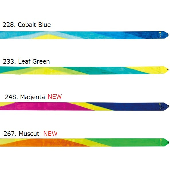 cinta multicolor de cinco y seis 5 6 metros chacott para competicion aprobada por la fig shaer tienda de gimnasia ritmica en madrid y online