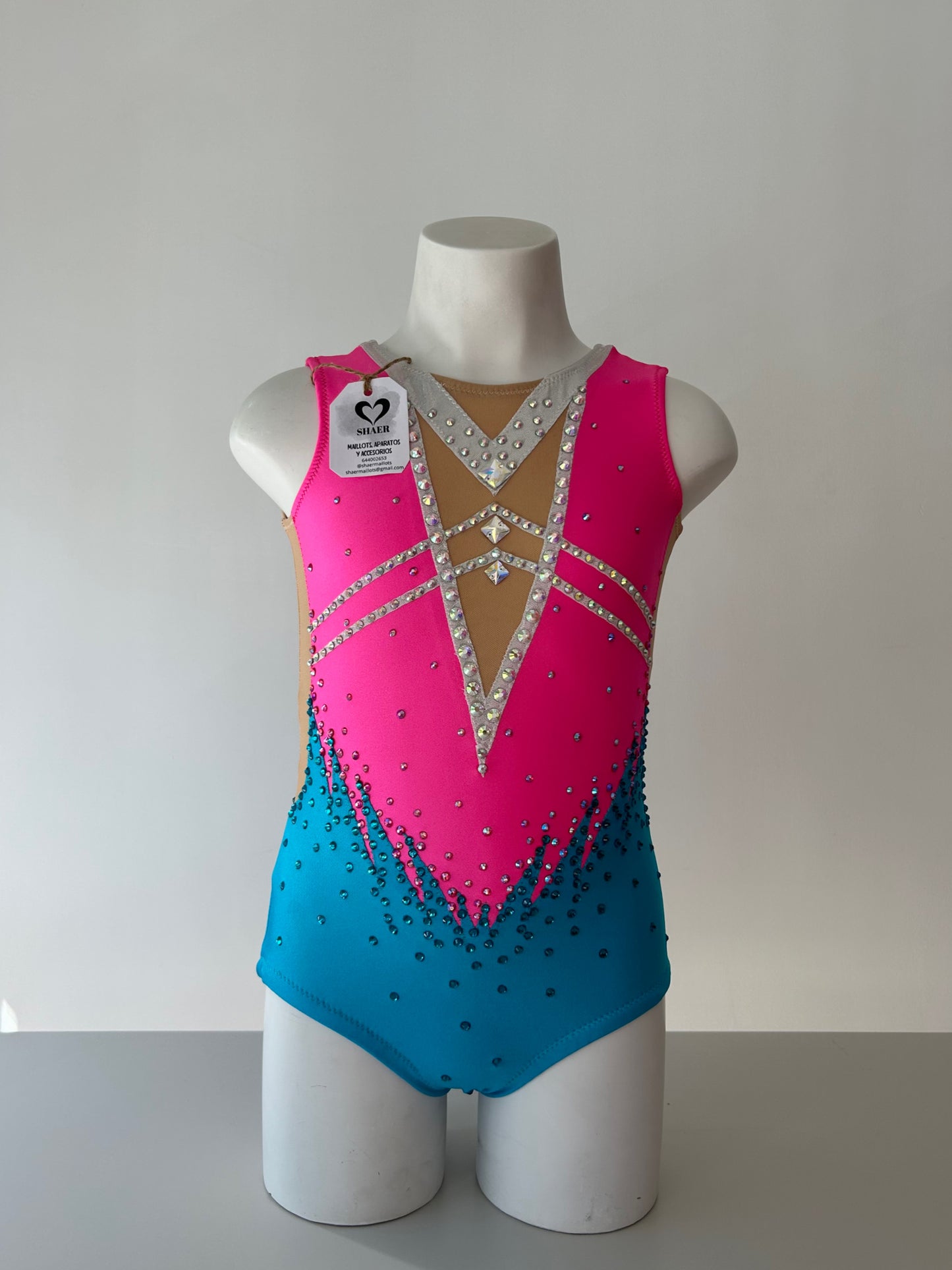 Maillot azul y rosa~ Talla 8