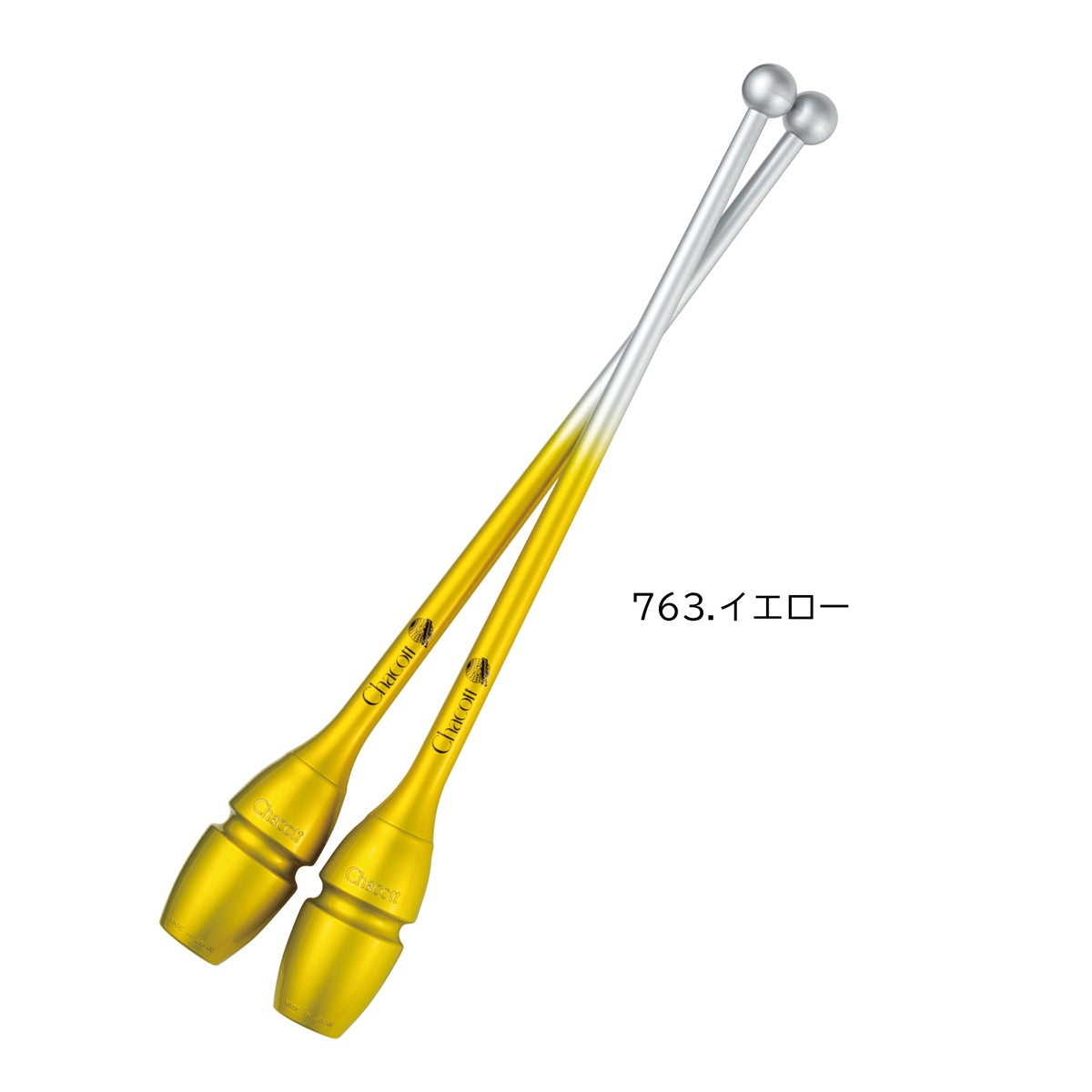 Mazas degradadas Chacott plata amarillo 41 cm 45 cm fig gimnasta shaer tienda de gimnasia rítmica en Madrid