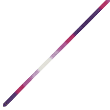 cinta de gimnasia gimnasia ritmica competicion  chacott mauve morado lila blanco  cinco y seis metros