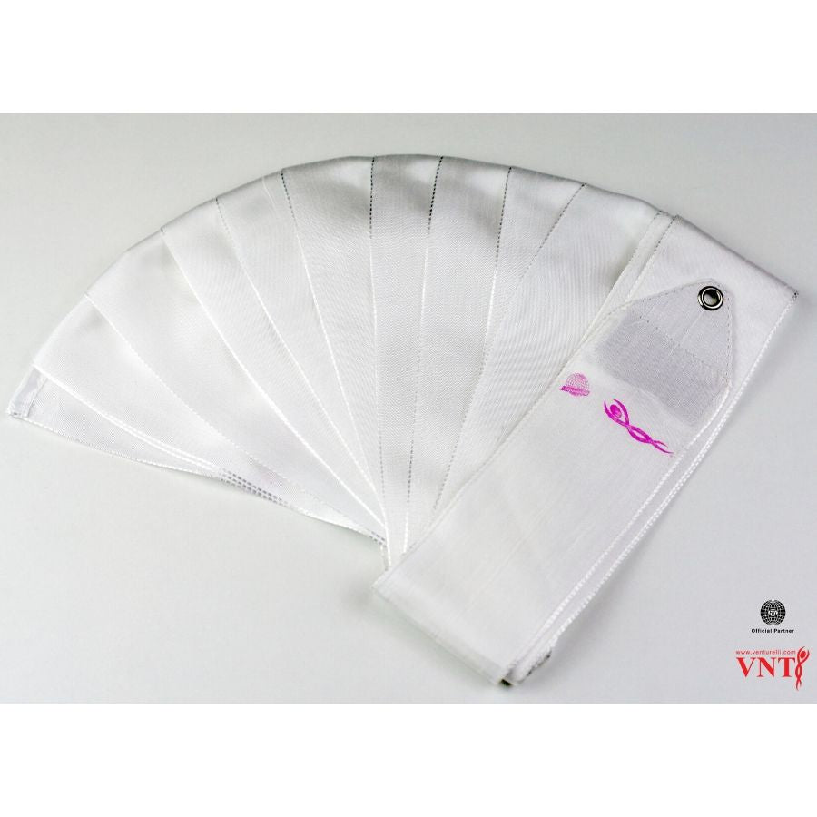 cinta lisa blanca de cinco y seis 5 6 metros venturelli para competicion aprobada por la fig shaer tienda de gimnasia ritmica en madrid y online