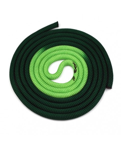 cuerda venturelli gimnasia ritmica color verde oscuro y verde claro