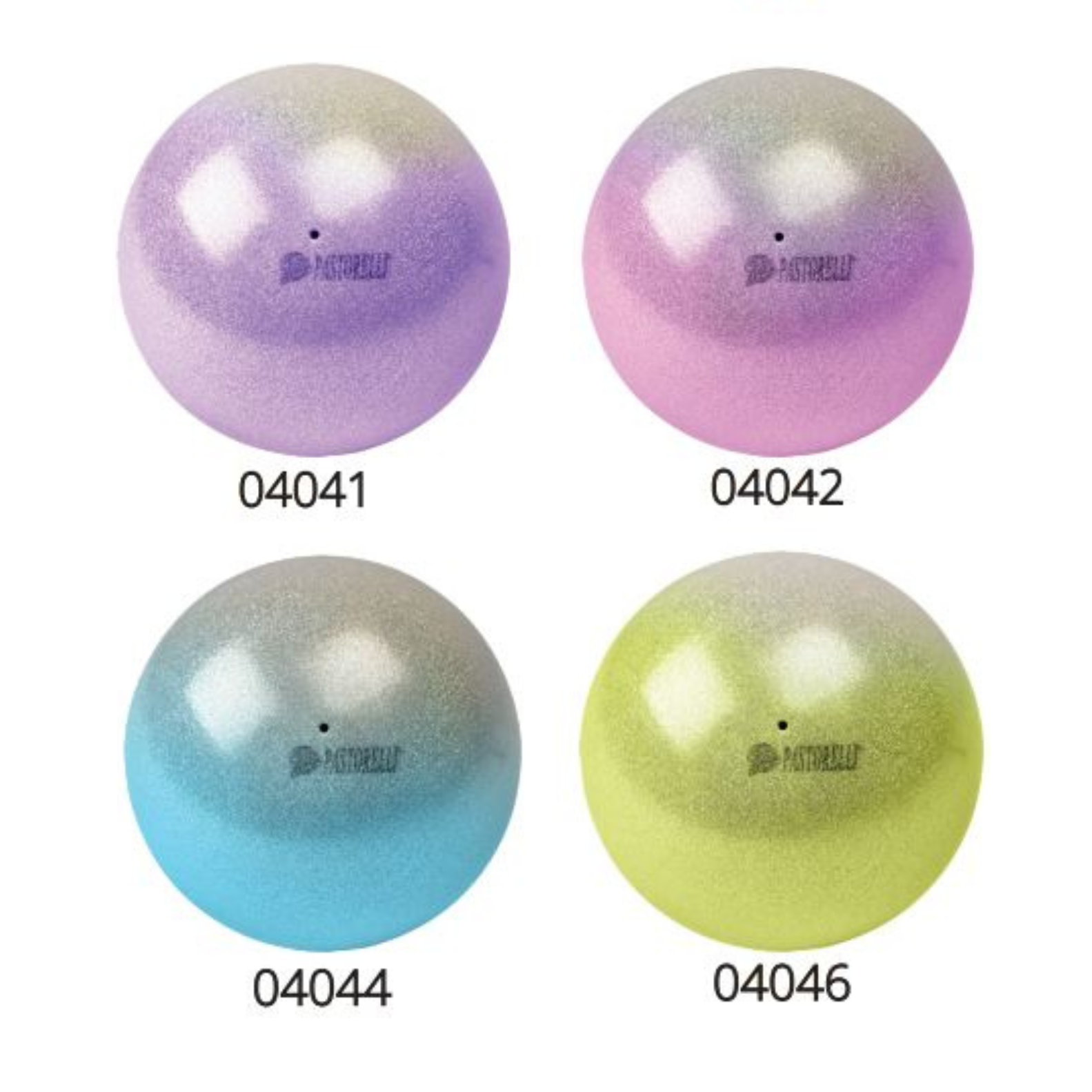 Pelota gimnasia rítmica glitter sfumata degradada de color