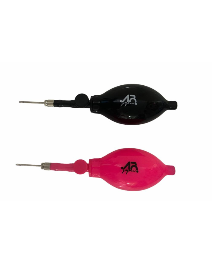 hinchar pelota de gimnasta gimnasia ritmica rosa y negro fucsia