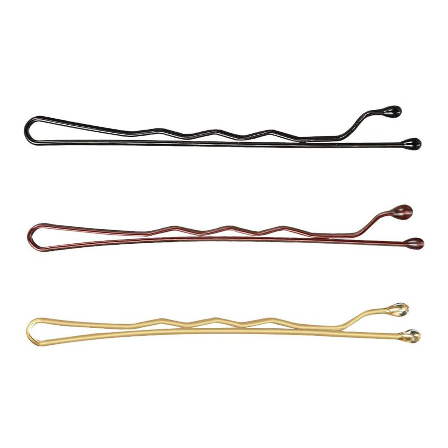 Horquillas planas de moño - marrón, negro o dorado