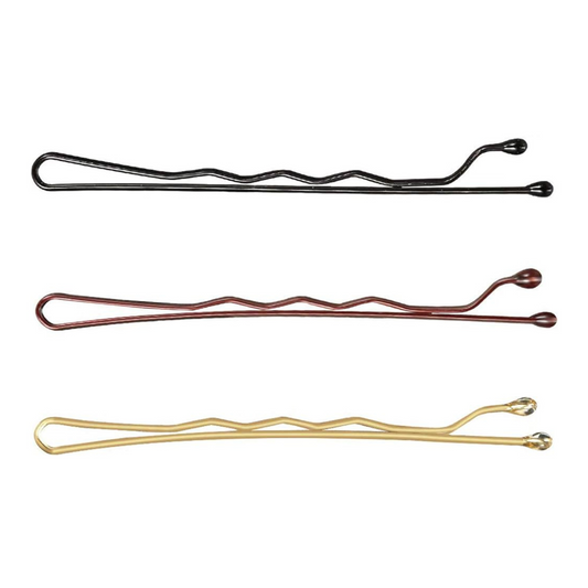 Horquillas planas de moño - marrón, negro o dorado