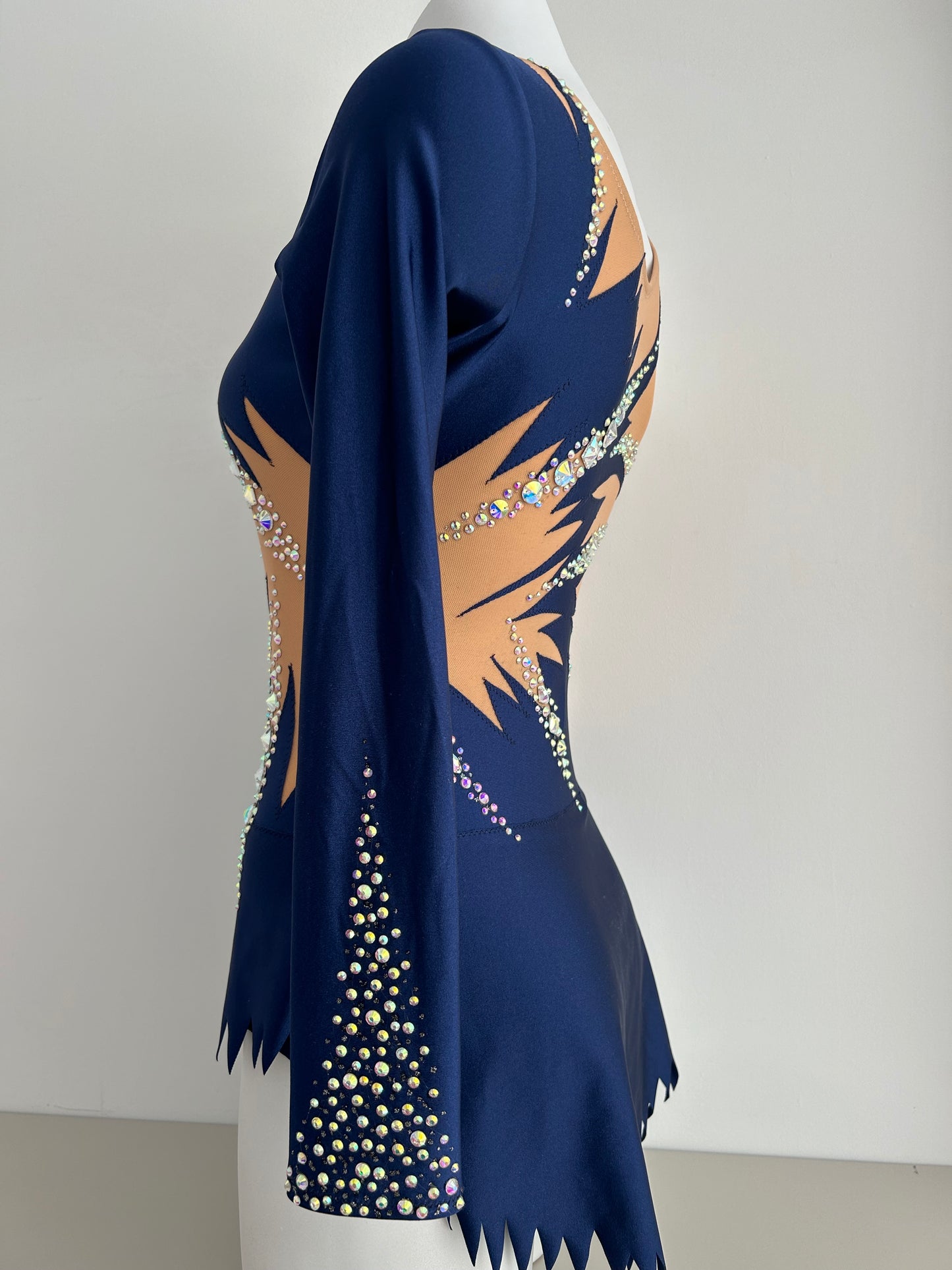 malla mallot maillots shaer tienda de gimnasia ritmica en madrid azul marino manga larga
