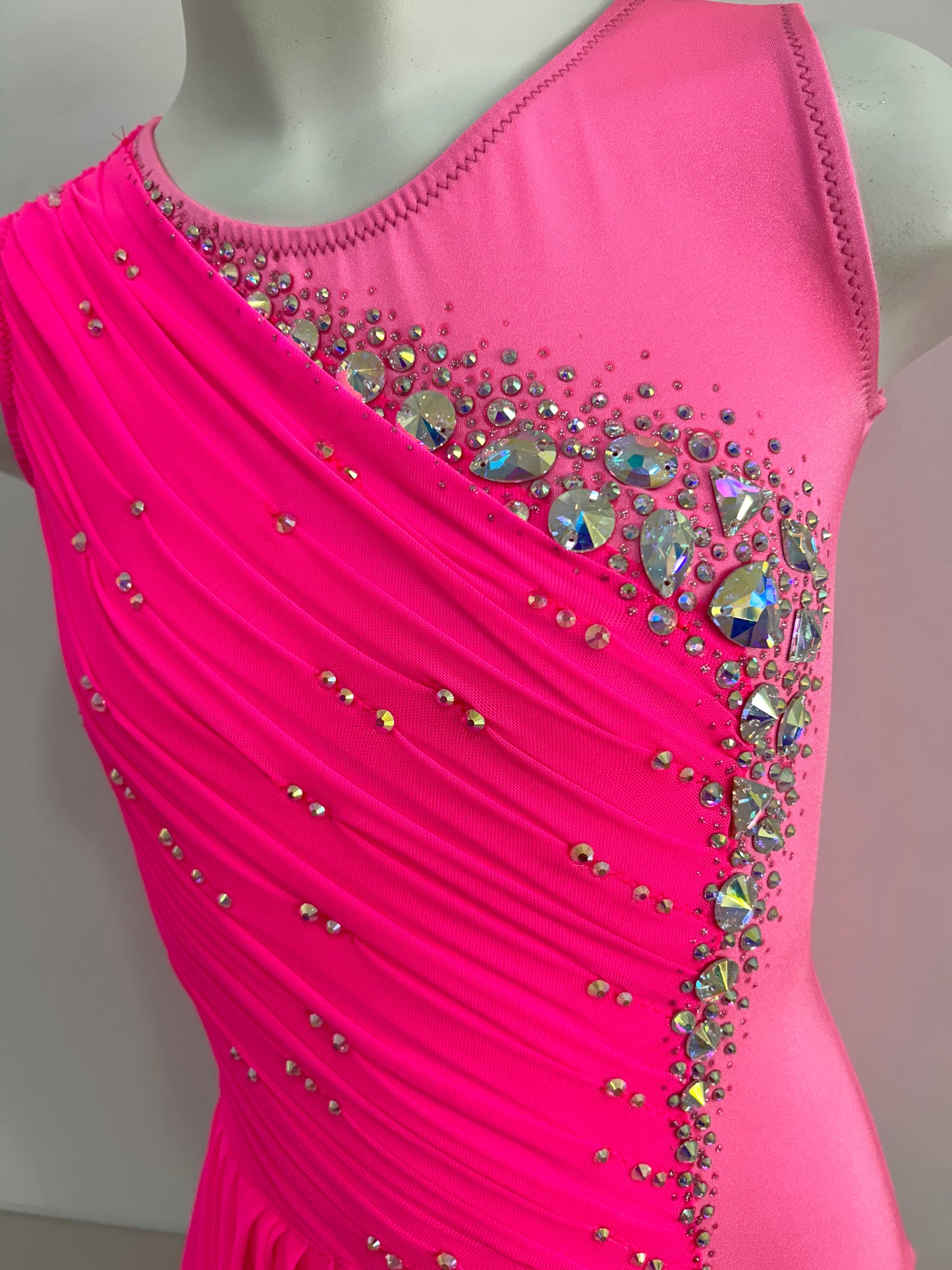 malla mallot maillots shaer tienda de gimnasia ritmica en madrid detalle maillot fluor