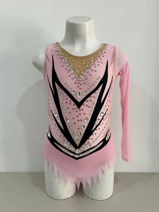 malla mallot maillots shaer tienda de gimnasia ritmica en madrid maillot niña gimnasta pequeña rosa