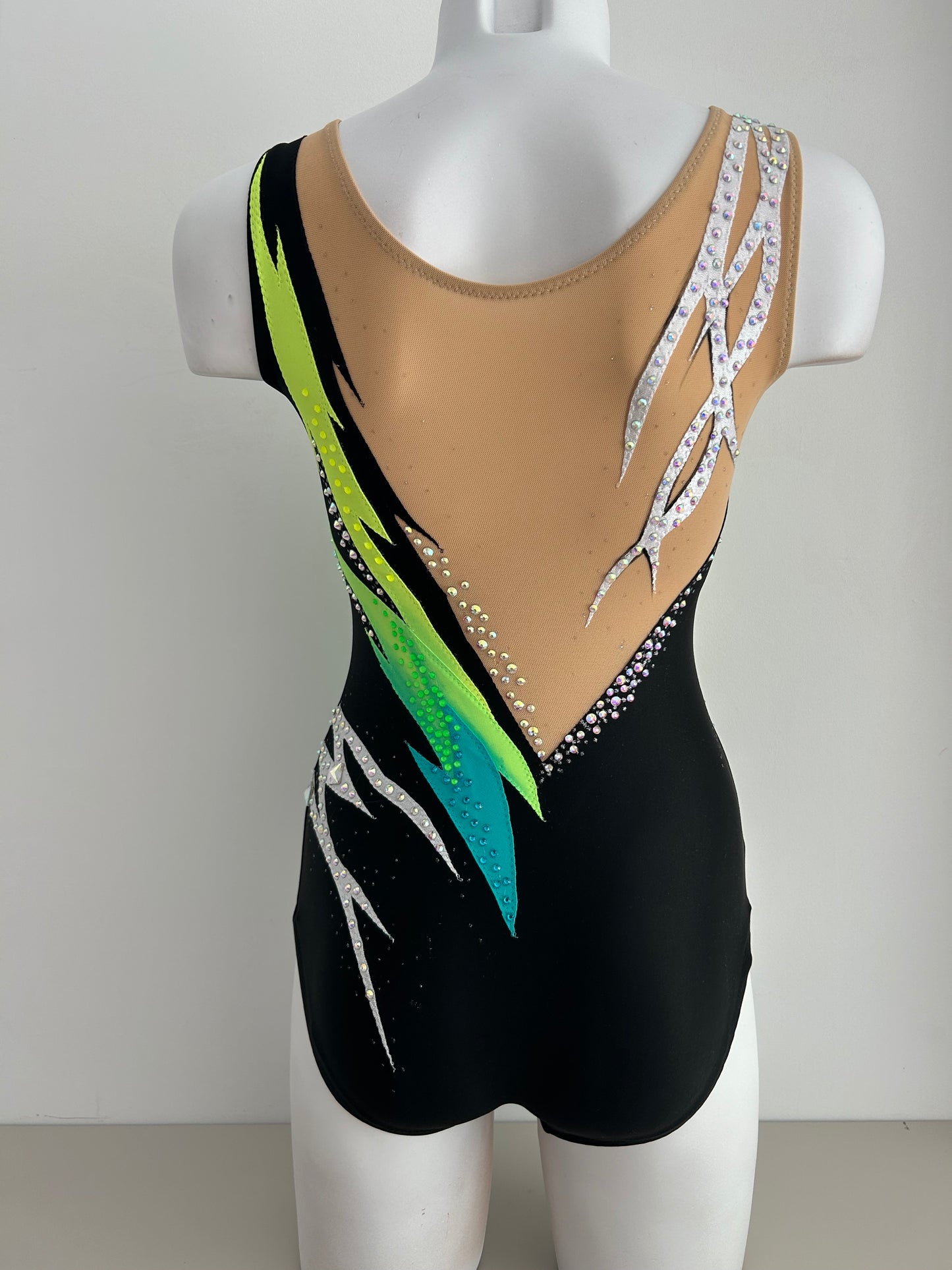 malla fluor mallot maillots shaer tienda de gimnasia ritmica en madrid maillots de competicion en venta disponibles espalda fluor