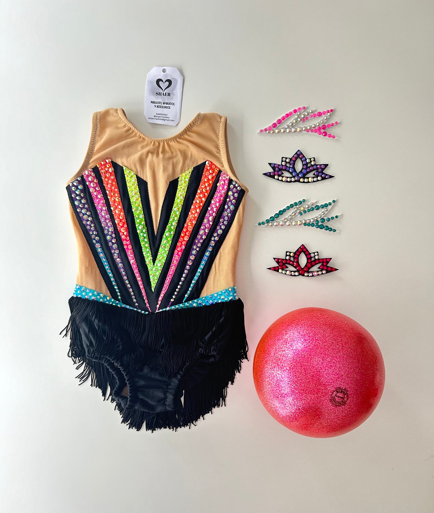 tienda de gimnasia ritmica madrid shaer maillots paratos accesorios pelota aro mazas cinta cuerda punteras accesorios