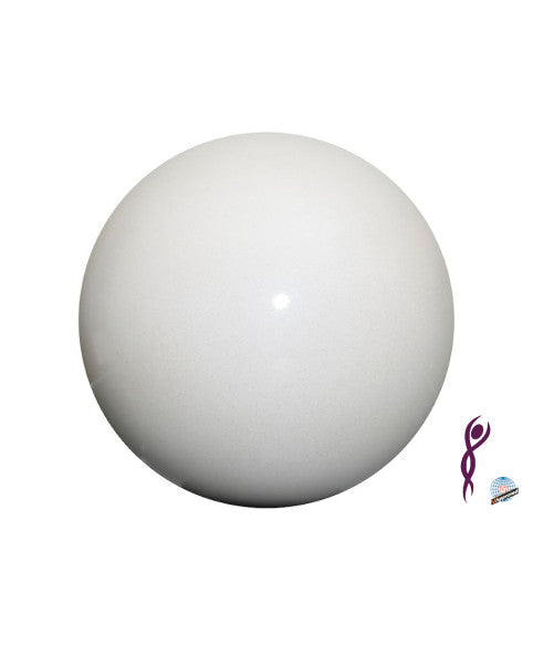 pelota de brillo venturelli blanca lisa gimnasia ritmica