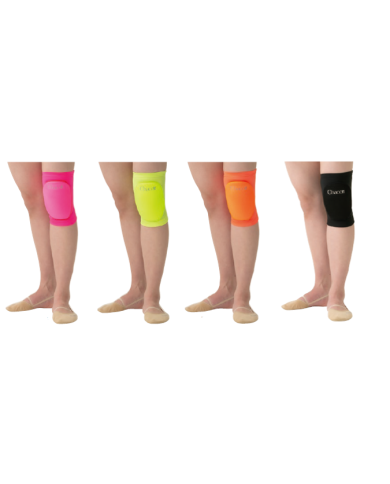 Rodilleras chacott gimnastas amarillo naranja rosa negro